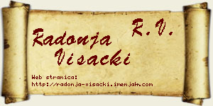 Radonja Višacki vizit kartica